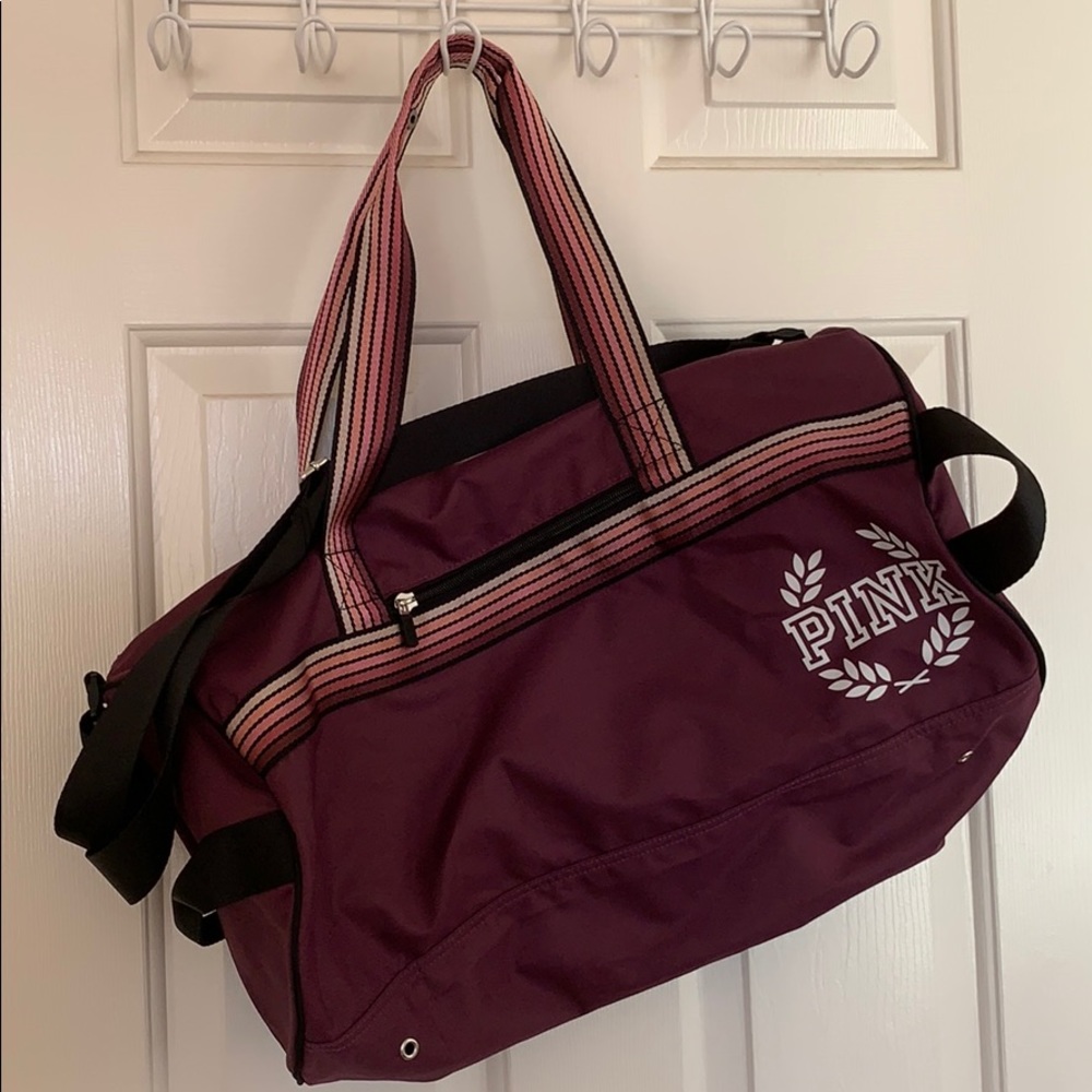 PINK Victoria’s Secret purple duffel bag